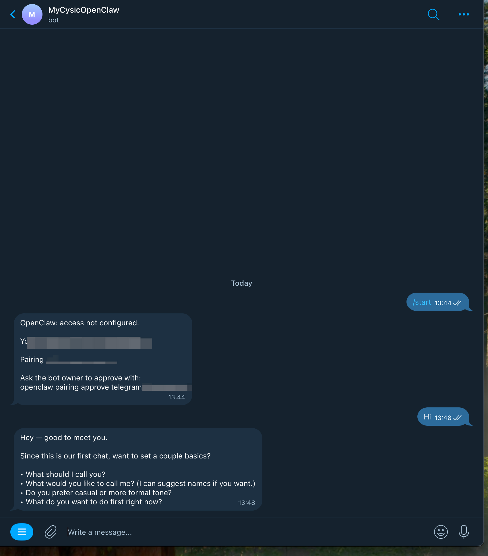 All set and ready to chat