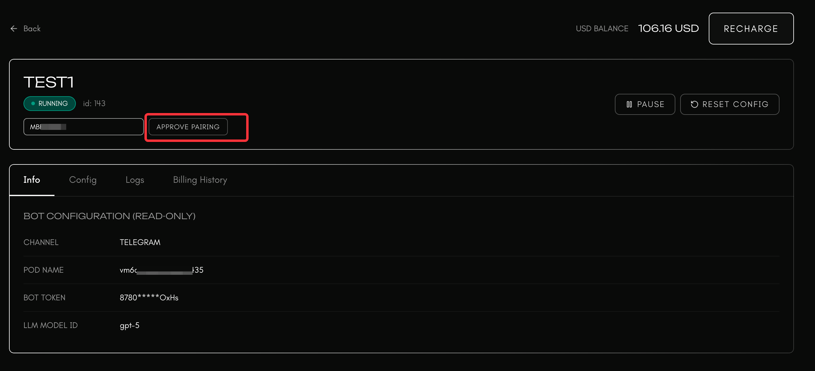 Enter the pairing code on the page